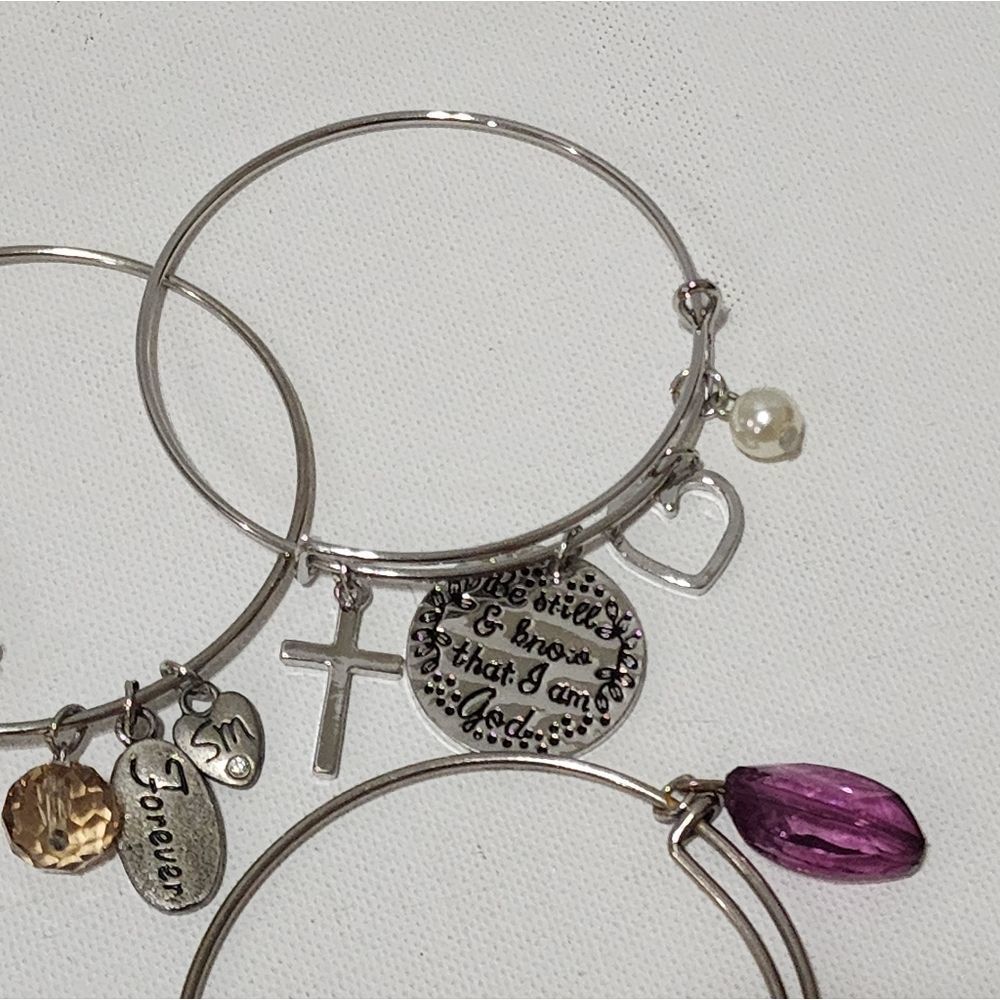 SM charm bangle bracelets - Picture 3 of 4
